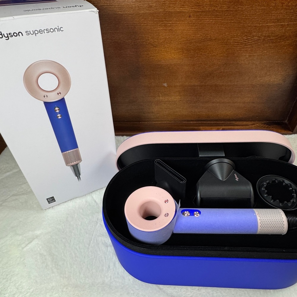 NIB Dyson Supersonic Hair Dryer + Accessories Vinca Blue & Rosé Special Edition
